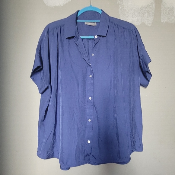 Everlane Tops - Everlane Triacetate Short Sleeve Blouse size 12 Large